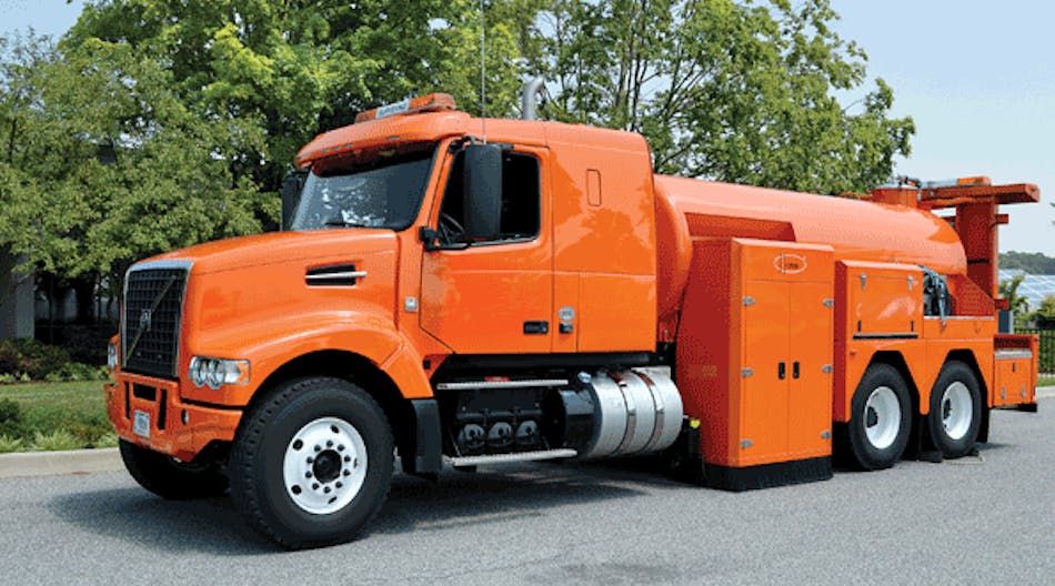 Virginia Tech Transportation Institute is using this specially equipped Volvo tank truck to evaluate friction on roadways to determine whether highway improvements could reduce crashes.