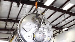 Tom Kamp uses a fiveton hoist in the number one bay tolift the bolton front head into place on a piston tank trailerPiston Tank Corporation is now assembling its patentedviscousproduct trailers at a new 10000sqft facility inSouth Roxanna IL Tom Kamp uses a fiveton hoist in the number one bay tolift the bolton front head into place on a piston tank trailerPiston Tank Corporation is now assembling its patentedviscousproduct trailers at a new 10000sqft facility inSouth Roxanna IL