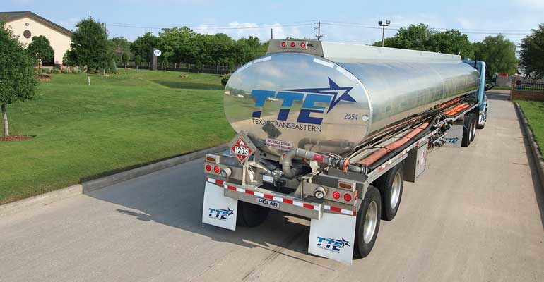 Most of the tank trailers in the Texas TransEastern fleet now carry the companyrsquos updated logo Based in Pasadena TX the petroleum hauler serves fuel marketers in Texas Louisiana Arkansas and Oklahoma The carrier also hauls lubricants and racing fuel nationwide