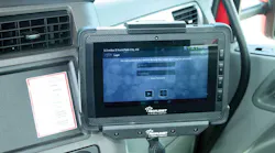 Drivers use PeopleNet onboard computers to manage hours of service