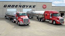 Groendyke Transport Inc, Enid OK, provides its drivers with some of the safest tractors and trailers in the tank truck industry. The carrier operates 900 tractors and 1,440 trailers, serving customers throughout the United States, Canada, and Mexico.