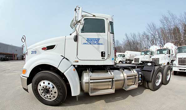Pictured is one of 10 new LNGfueled tractors purchased by Transgas a National Grid subsidiary in Lowell MA