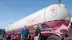 Pink tank trailer Pink tank trailer