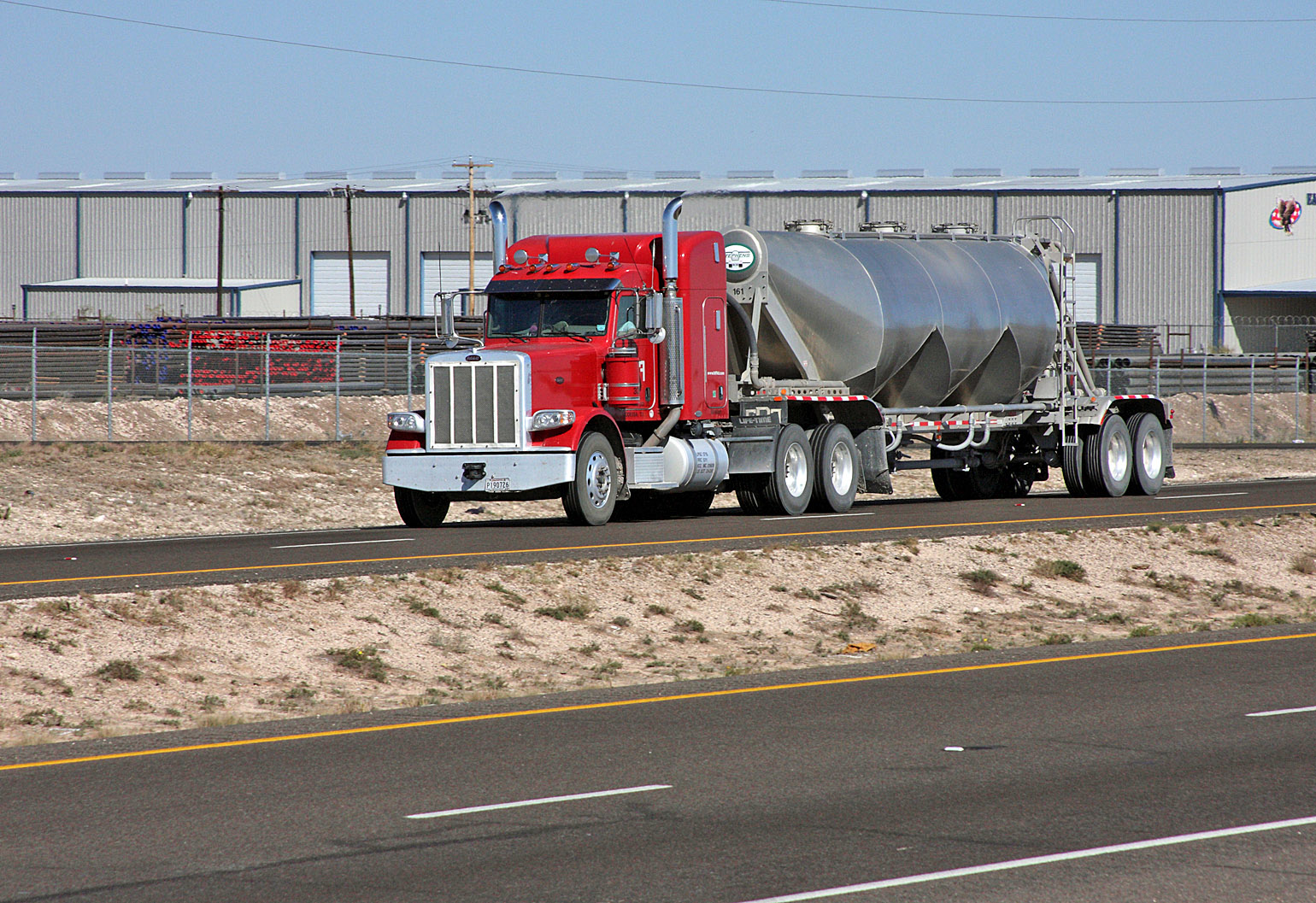 A dry bulker hauls frac sand in the Permian Basin