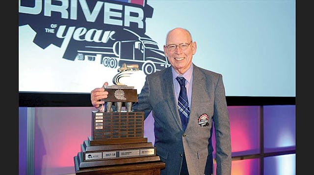 A driver with Foodliner Inc, Paul Emerson accumulated more than two million accident-free miles of driving in his 47-year truck driving career.
