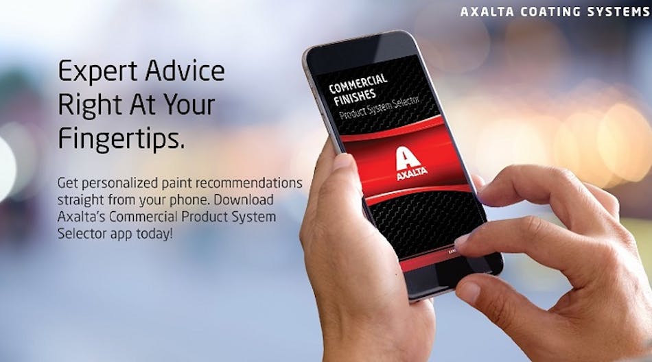 Axalta&apos;s Commercial Coatings Product System Selector App is available for download.