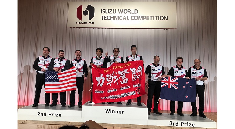 Isuzu techs podium