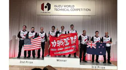 Isuzu techs podium