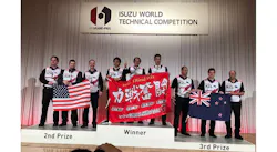 Isuzu techs podium