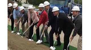 On hand for Kenworth&rsquo;s groundbreaking were, from left to right, Karen Logan, Kenworth controller; Lex Tisdale, Chillicothe director of engineering manufacturing; Jack Schmitt, Chillicothe assistant plant manager; Judy McTigue, Kenworth assistant GM for operations; Jay Timmons, NAM president and CEO; Harrie Schippers, PACCAR president and CFO; Mike Dozier, Kenworth GM and PACCAR president; and Rod Spencer, Chillicothe plant manager.