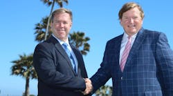 Brian Wood (on left), president of TransWood, was selected as NTTC chairman for 2016-2017. He succeeds Harold Sumerford Jr, chief executive officer of J&amp;M Tank Lines Inc.