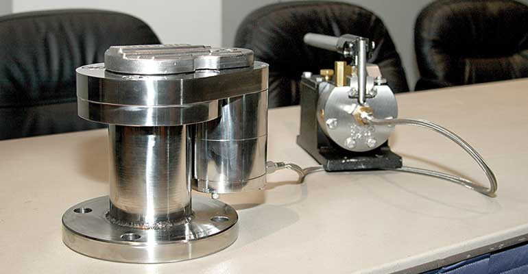 Prototype Hydraulically Actuated Sliding Cleanout Valve demonstrated during NTTCrsquos Tank Truck Week in Houston TX