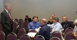 Ken Shafer discusses tank corrosion issues with a small group of attendees during the National Tank Truck Carriers 2012 Tank Truck Show amp Maintenance Seminar October 2224 in Louisville Kentucky Ken Shafer discusses tank corrosion issues with a small group of attendees during the National Tank Truck Carriers 2012 Tank Truck Show amp Maintenance Seminar October 2224 in Louisville Kentucky