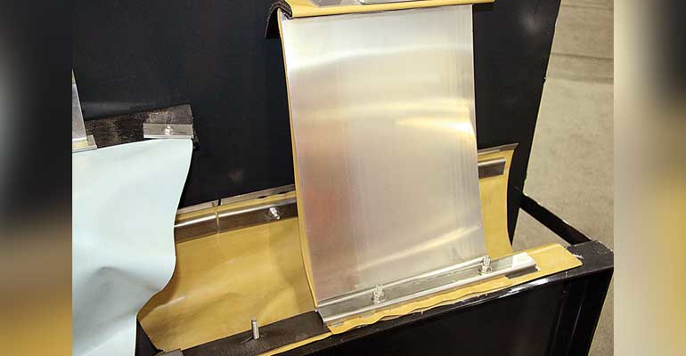 This cutaway model shows seal components that need to be checked during a floating roof inspection