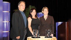 Frank Marrocco and Jessica Sisto Blackwater Midstream Corp accept the small terminal Platinum Award from Melinda Whitney Frank Marrocco and Jessica Sisto Blackwater Midstream Corp accept the small terminal Platinum Award from Melinda Whitney