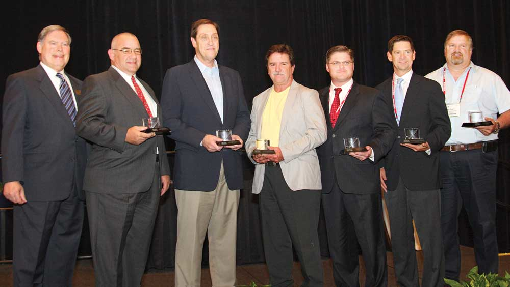 Recipients of the ILTA 2011 Safety Excellence Award were represented to John McFadden Sunoco Logistics Partners LP Jim Sanders CITGO Petroleum Corp John Lang Murphy Oil Corp Kyle Opplinger NuStar Energy LP Eric Conard PetroDiamond Terminal Co Mark Wagonner US Venture Inc