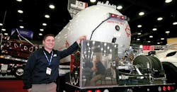 Jason Cornell stands with one of JampJ Truck Bodiesrsquo new propane bobtails that were displayed for the first time at MATS The company currently is assembling two bobtails a week The bobtails come standard with open decks Jason Cornell stands with one of JampJ Truck Bodiesrsquo new propane bobtails that were displayed for the first time at MATS The company currently is assembling two bobtails a week The bobtails come standard with open decks