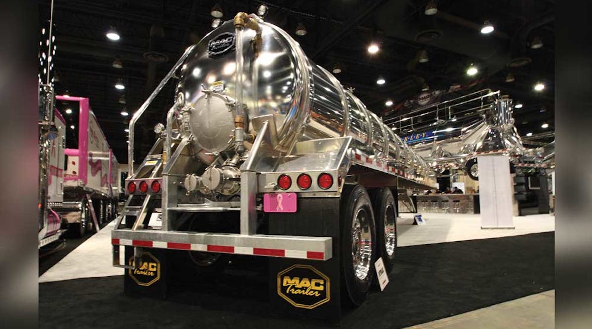 MAC-VAC, a 6,300-gallon (150-barrel) aluminum non-code vacuum trailer, is the newest tank product from MAC Trailer Inc, Alliance OH.