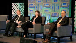 The latest tank truck industry economic report was delivered by a panel consisting of John Felmy American Petroleum Institute Martha Gilchrist Moore American Chemistry Council and Bob Costello American Trucking Associations The latest tank truck industry economic report was delivered by a panel consisting of John Felmy American Petroleum Institute Martha Gilchrist Moore American Chemistry Council and Bob Costello American Trucking Associations