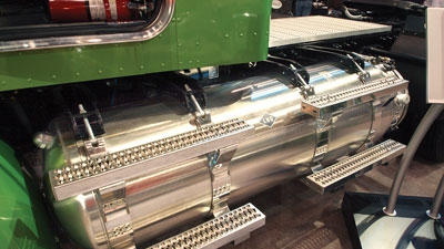 LNG fuel tanks resemble diesel fuel tanks but the design and construction are very different LNG tanks are pressure vessels that maintain natural gas at around 260degF