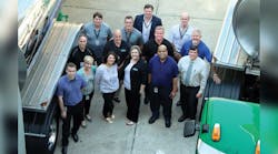 Representatives from Huntsman International and Heniff Transportation Systems participated earlier this year in a demonstration of the equipment used for interplant shipments of propylene oxide.