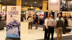 Tank Truck Week attendees network at the Liquid Product Database Lounge