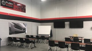 A new classroom at the renovated North American Fuso Academy Training Center.