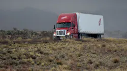Truck on highway