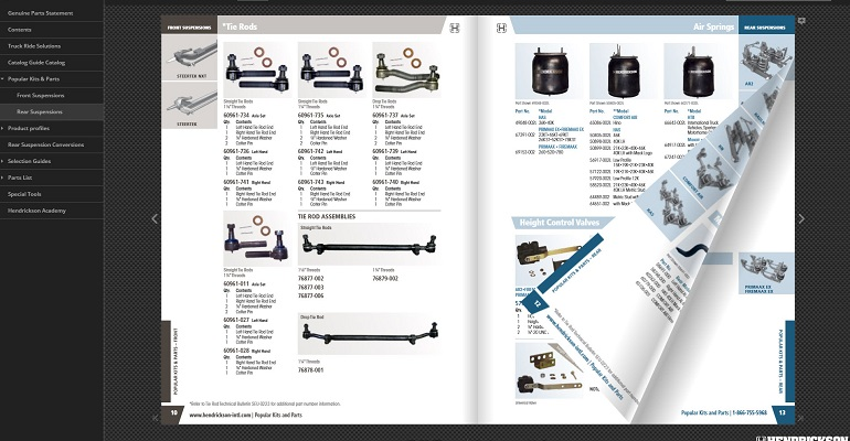 Hendrickson Truck Parts Catalog