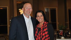 Wade Harrison, here with wife Candace at a 2018 safety banquet, recently was promoted to president of Service Transport Company. Wade Harrison, here with wife Candace at a 2018 safety banquet, recently was promoted to president of Service Transport Company.
