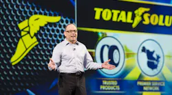 Goodyear's Dave Beasley explains the Complete Tire Management solution at the company's annual customer conference.