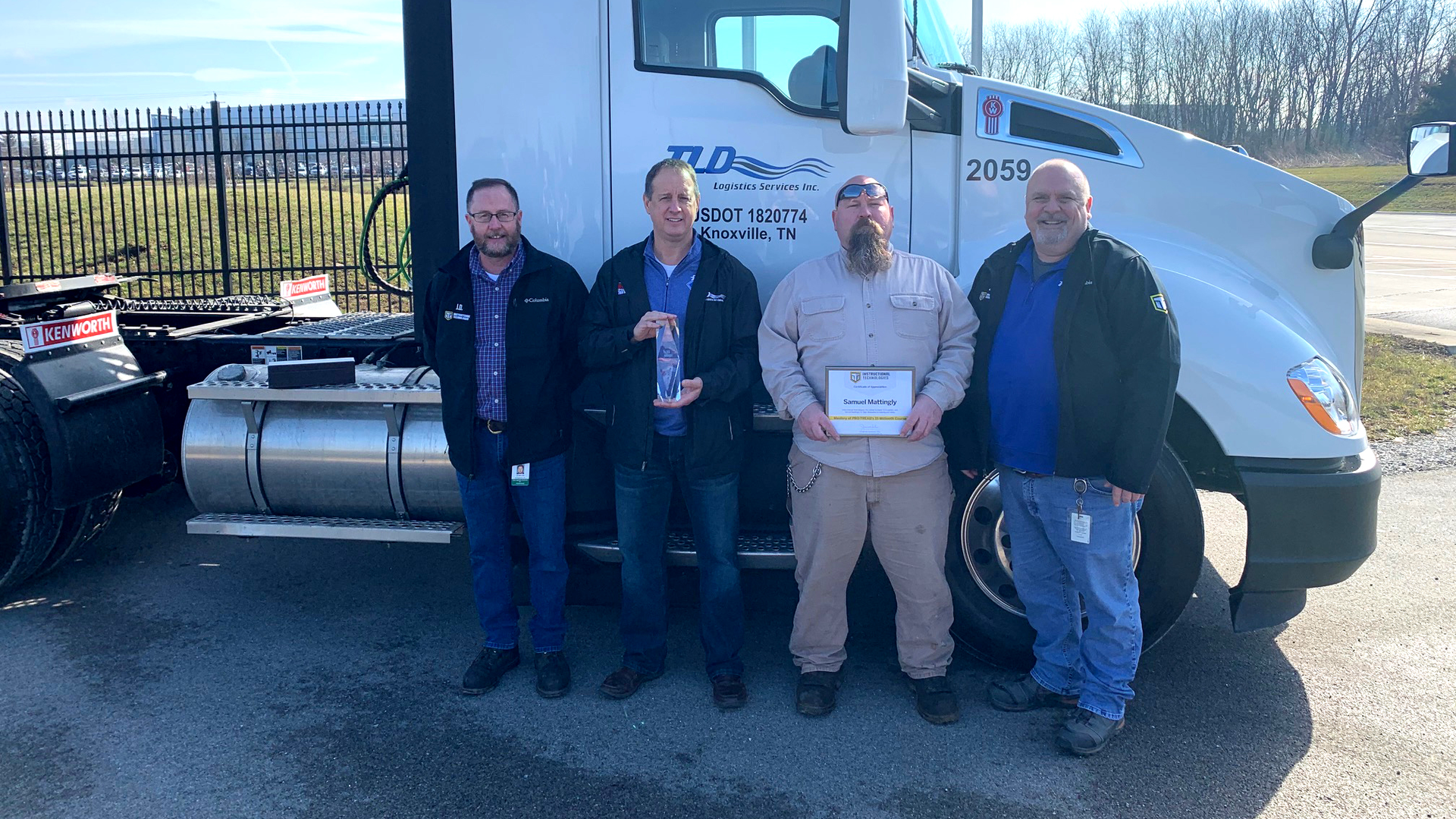 Samuel Mattingly, a driver for Knoxville TN-based TLD Logistics Services, recently completed the 15 millionth lesson delivered by Instructional Technologies.