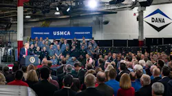 President Donald Trump toured the Dana Incorporated facility in Warren, Michigan soon after signing the USMCA agreement.