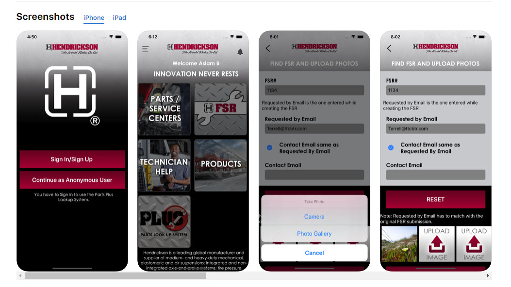 Hendrickson Mobile App