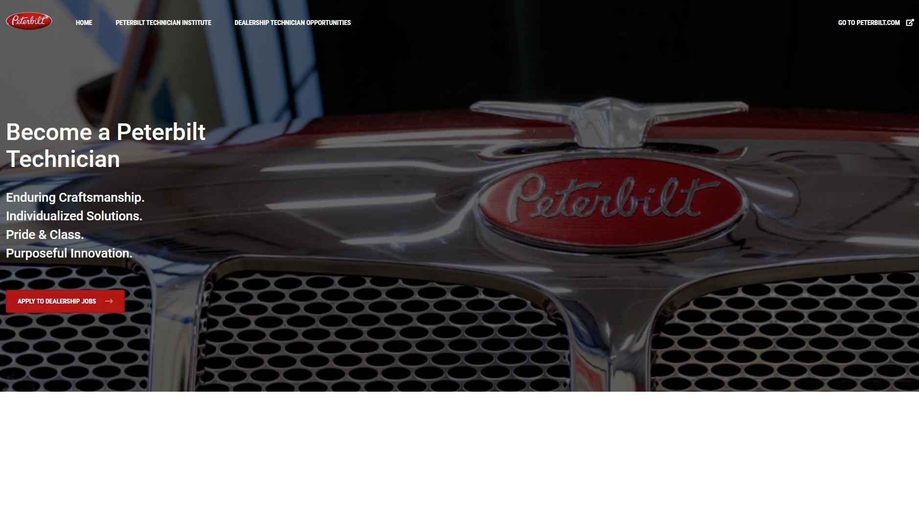 Peterbilt.tech home page