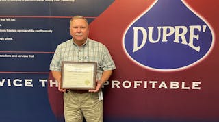 Dupre Al Lacombe Holding Safety Award
