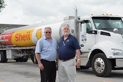 DB Trucking owner Dan Marando, left, and operations manager Dan Devendorf have helped grow the company’s fleet to 55 tractors and trailers. DB Trucking owner Dan Marando, left, and operations manager Dan Devendorf have helped grow the company’s fleet to 55 tractors and trailers.