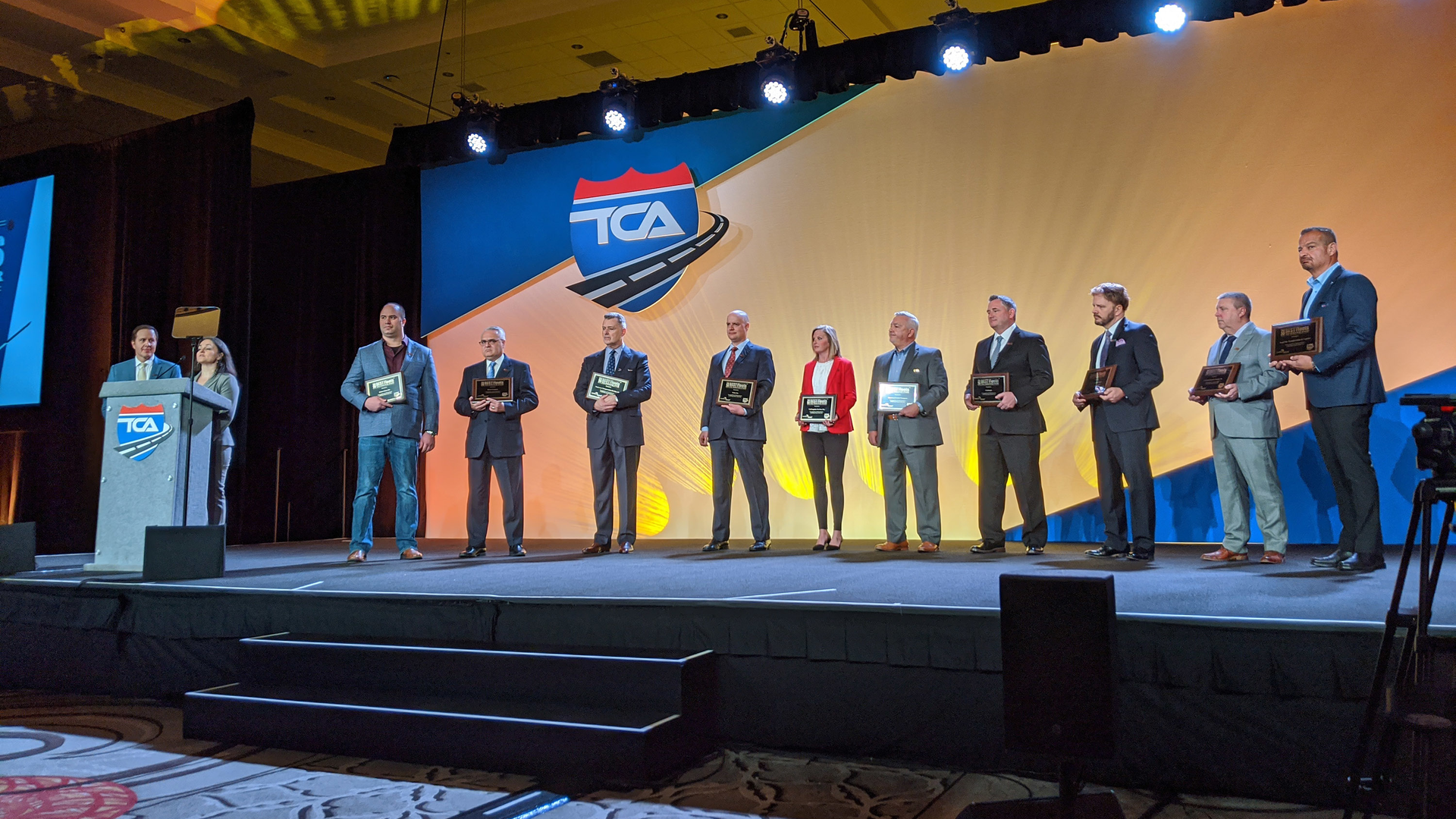 The 2020 Best Fleets to Drive For ceremony at the TCA&rsquo;s Annual Convention.