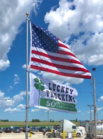 Luckey Trucking Flag Linked In