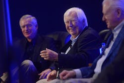 The Legends panel discussion included Shorty Whittington, center, Lee Shaffer, at right, John Groendyke (not pictured) and Heil Trailer International's Zach Coley, who served as moderator. The Legends panel discussion included Shorty Whittington, center, Lee Shaffer, at right, John Groendyke (not pictured) and Heil Trailer International's Zach Coley, who served as moderator.