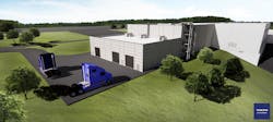 3D digital rendering of Volvo Group&apos;s new vehicle propulsion lab in Hagerstown, Maryland.
