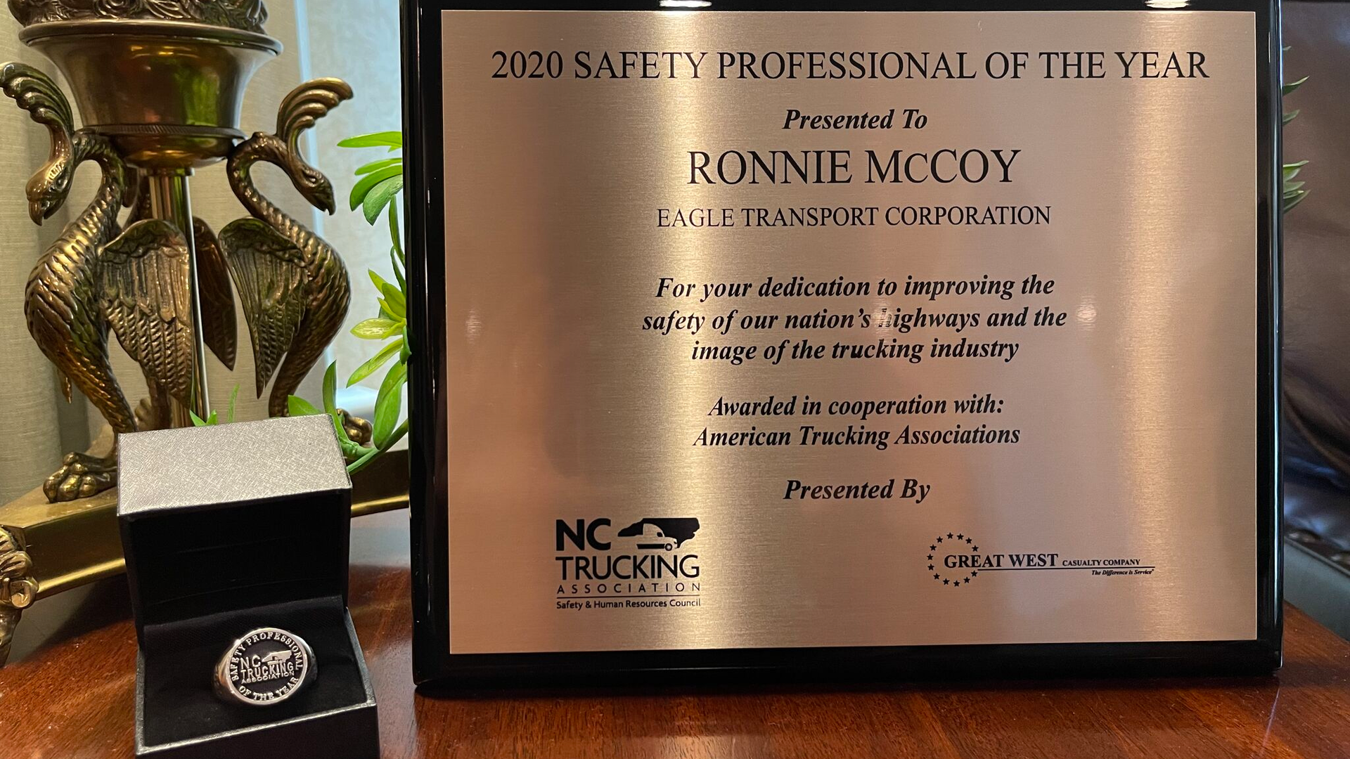 Eagle Transport Safety Award 611684ed1d9a2