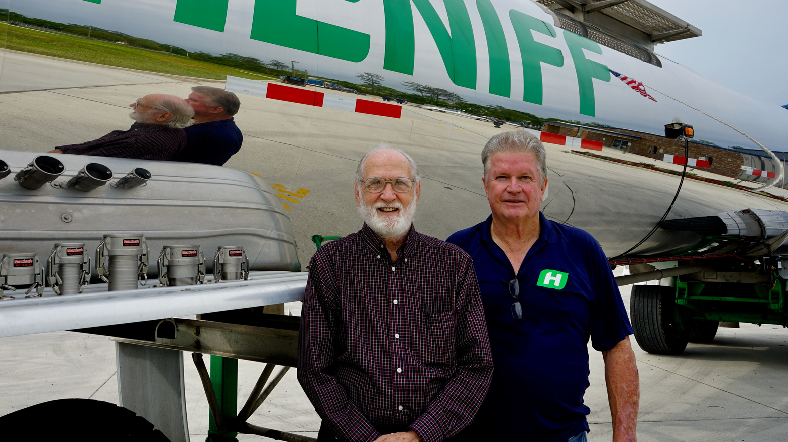 Maxisafe CEO Jeff Hartman, at right, and partner George Williamson, the company's CFO, are trying to spread the word about the Quad Lock's benefits, including 'fool-proof' safety and universal compatibility.