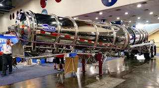 Tank Truck Week will feature more than 50 vendors showing the latest tank truck equipment, like this shiny new trailer from a previous show.