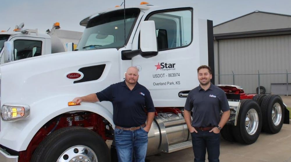 Marty Moulton, vice president of operations for Star Transport, at left; and Ross Clifton.