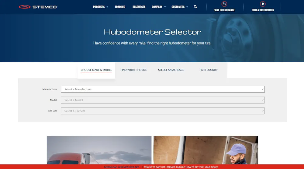 STEMCO launches Hubodometer Selector Bulk Transporter