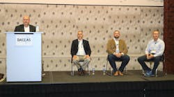 The confined-space entry roundtable discussion included, from left to right, Jerry Curl, Ed Wickham, Ken Cooper, and Brian Bollinger. The confined-space entry roundtable discussion included, from left to right, Jerry Curl, Ed Wickham, Ken Cooper, and Brian Bollinger.