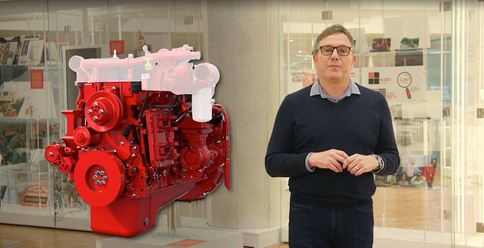 Jonathon White, Cummins&rsquo; VP of engine business engineering, discusses Cummins new fuel-agnostic engine platforms during a Feb. 14 press conference.