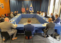 Officials gather for a registered apprenticeship program signing ceremony at U.S. Labor Department headquarters in Washington D.C. Officials gather for a registered apprenticeship program signing ceremony at U.S. Labor Department headquarters in Washington D.C.