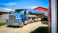 Caledonia Haulers&rsquo; fleet of 225 trucks and 400 foodgrade liquid tank trailers includes classic-looking Peterbilt Model 567s, like this one, and sleeker Model 579s.